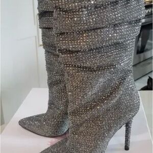 Jessica Simpson Slouchy Elegant Silver Women's Boots